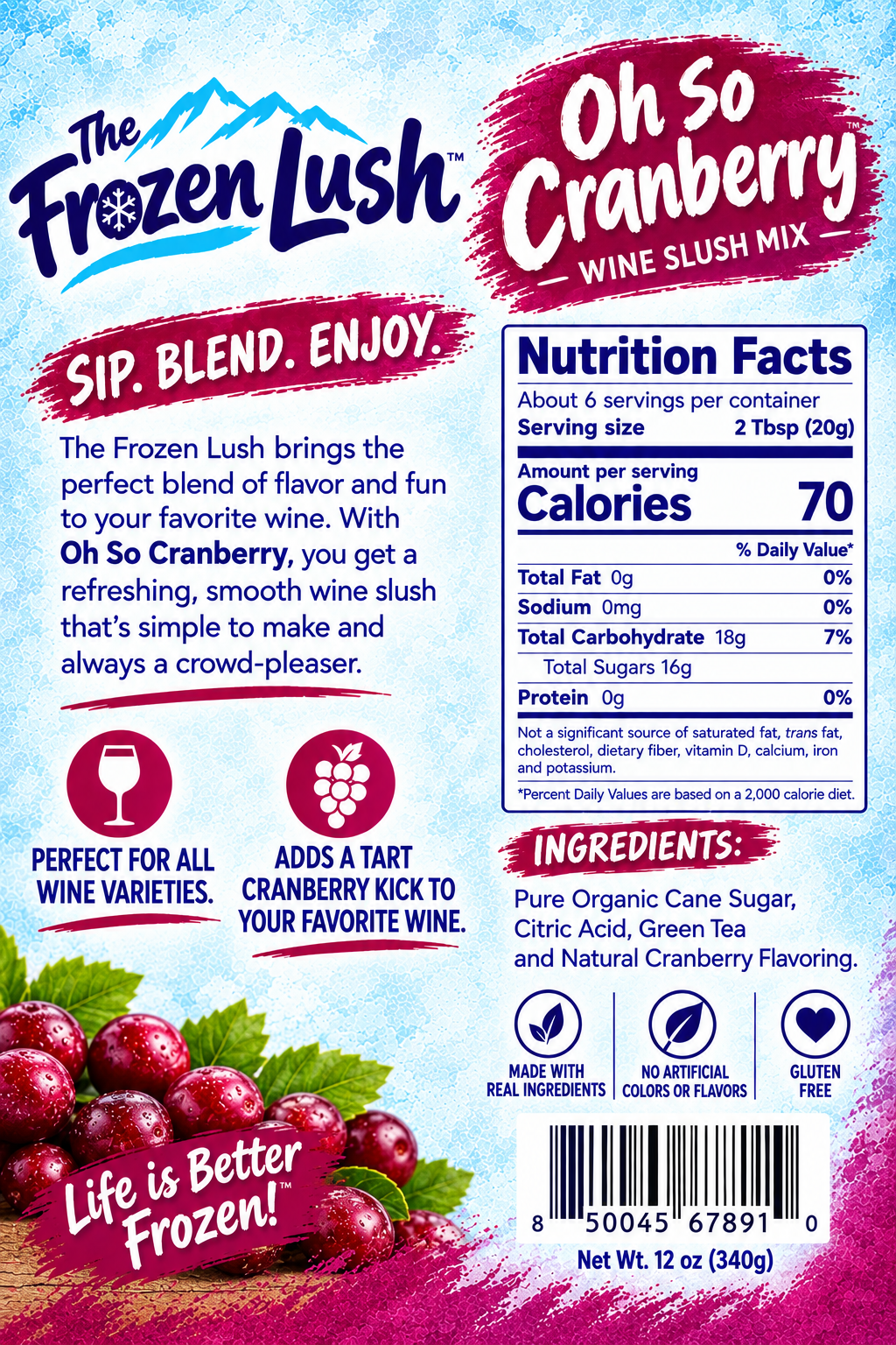 Oh So Cranberry - Wine Slush Mix