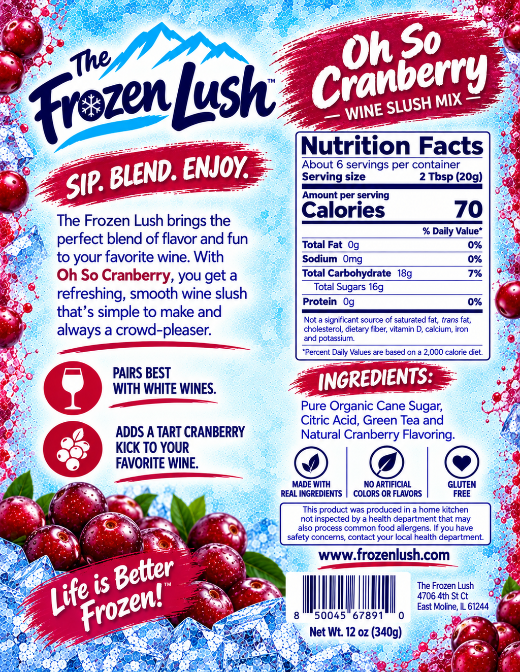 Oh So Cranberry! - Wine Slush Mix
