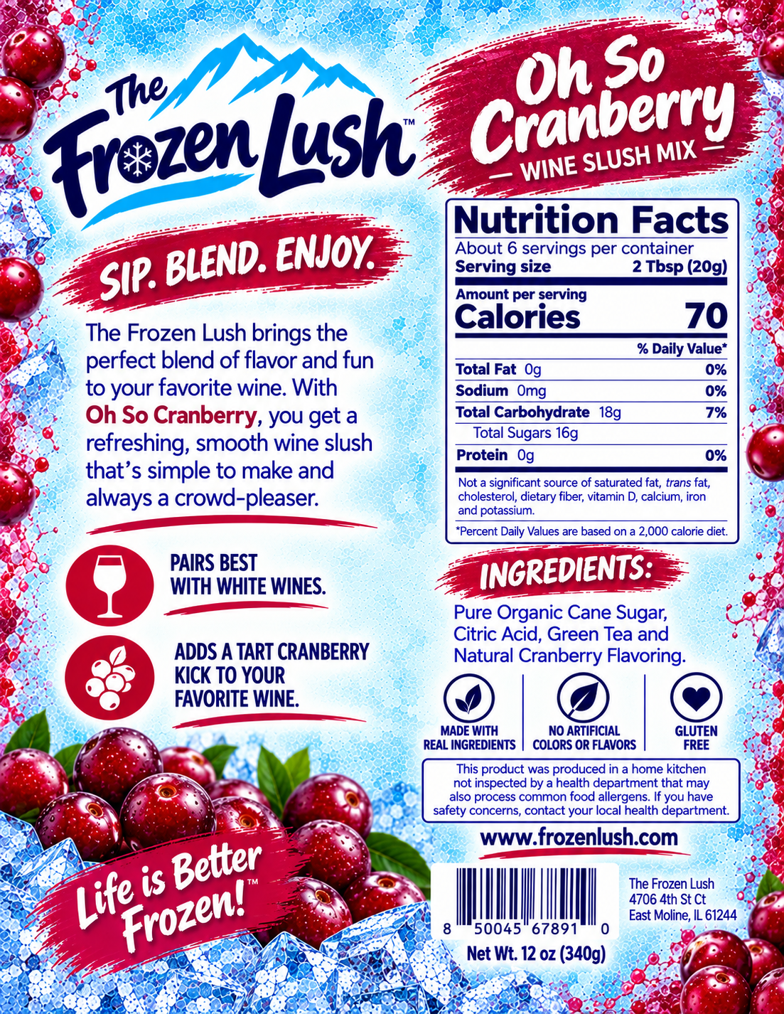 Oh So Cranberry! - Wine Slush Mix